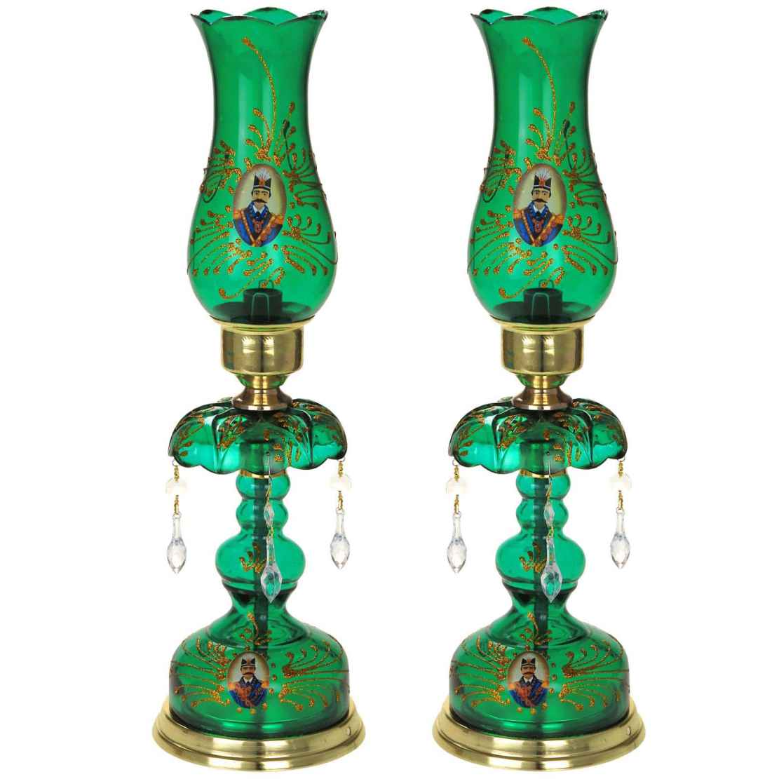 Perzische Kristallen Luster Lamp Traditionele Laleh Vorm Shah Abbasi