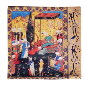 Perzische fluwelen kussensloop – Shahnameh ontwerp (set van 2)