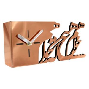 Perzische stijl koperen bureauklok model Calligraphy