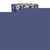 Ronde Fluwelen Voetenbank Taj - Perzische Kunst – Blauw