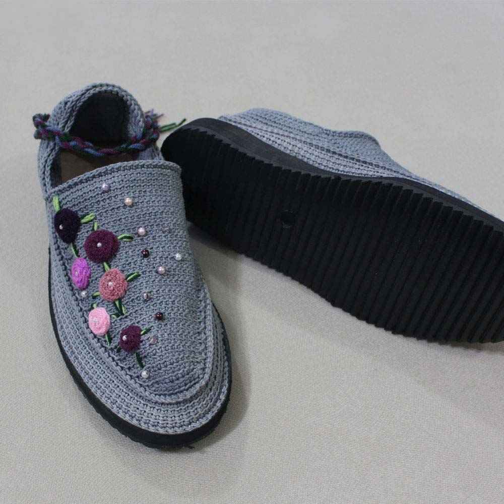 Giveh schoenen – Perzisch handgemaakt ademend schoeisel Flower-model