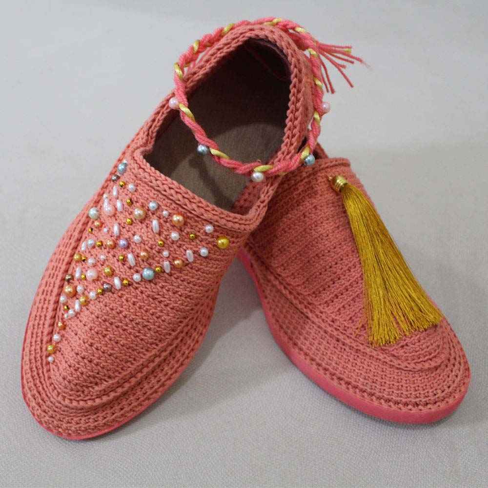 Giveh schoenen – Perzisch handgemaakt ademend schoeisel roze model