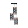 Stof Cluster Hanglamp met Velvet Cilinder Lampenkap MA70