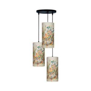 Stof Cluster Hanglamp met Cilinder Lampenkap Calligraphy