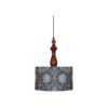 Stof Hanglamp met Velvet Drum Lampenkap Sonati