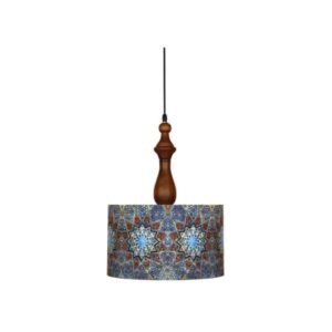Stof Hanglamp met Velvet Drum Lampenkap Sonati