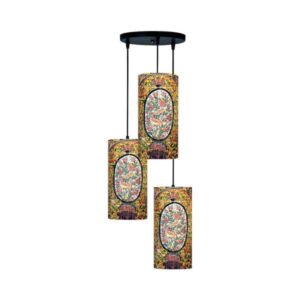 Stof Cluster Hanglamp met Velvet Cilinder Lampenkap Baghegol