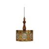 Stof Hanglamp met Velvet Drum Lampenkap Baghgol