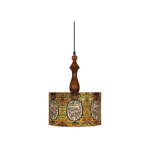 Stof Hanglamp met Velvet Drum Lampenkap Baghgol