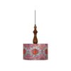 Stof Hanglamp met Traditionele Velvet Drum Lampenkap