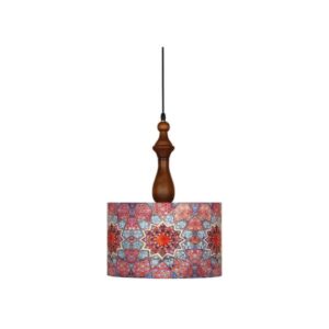 Stof Hanglamp met Traditionele Velvet Drum Lampenkap