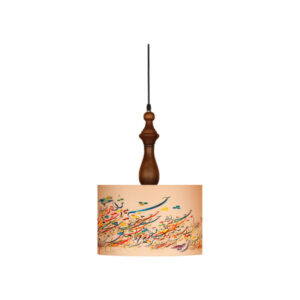 Stof Hanglamp met Perzische Calligraphy Drum Lampenkap