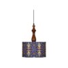 Stof Hanglamp met Velvet Drum Lampenkap Tegelontwerp