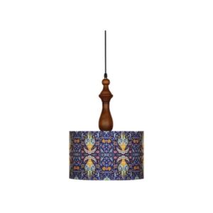 Stof Hanglamp met Velvet Drum Lampenkap Tegelontwerp