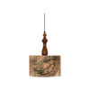 Stof Hanglamp met Velvet Calligraphy Drum Lampenkap