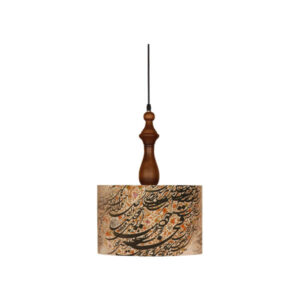 Stof Hanglamp met Velvet Calligraphy Drum Lampenkap