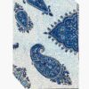 Perzisch Tafelkleed Isfahan Kalamkari — Model Sun — Handgemaakte Blokdruk Blauw