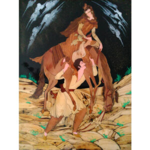 Marqueterie houtinleg kunst – artistieke Perzische liefde