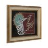 Ingelijste Perzische marqueterie kalligrafie houtinleg kunst Sama