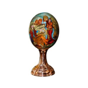 Perzisch Decoratieve Handgeschilderde Struisvogel Eierschaal – Miniatuur
