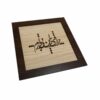 Ingelijste Perzische Marquetry Calligraphy Hout Inlegkunst