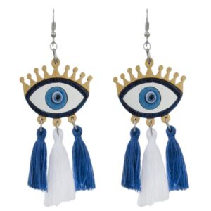 Macrame Tassel Oorbellen Model Cheshm Nazar