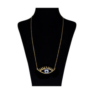 Stalen Ketting Cheshm Nazar – Artistiek Boze Oog – Goud
