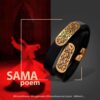Perzische leren armband voor dames en heren – zwart Sama