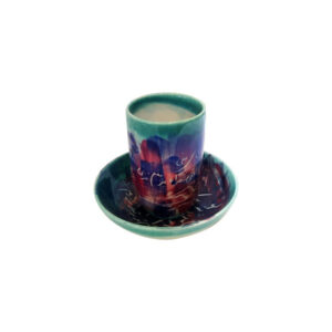 Artistieke Keramische Mok – Drip Glaze Patroon, Kunst Model