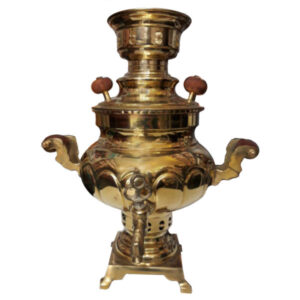 Perzische Brass Samovar Decoratieve Houtskool Theemaker 2.5-Liter