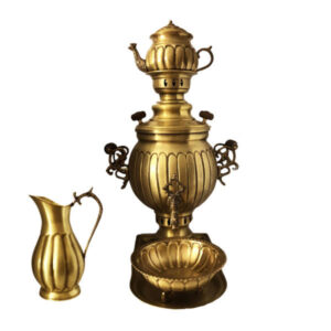 Perzische Brass Samovar Decoratieve Houtskool Theemaker 5-Liter