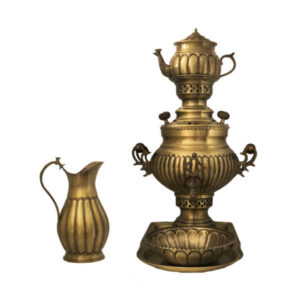 Perzische Brass Samovar Decoratieve Houtskool Theemaker 3-Liter