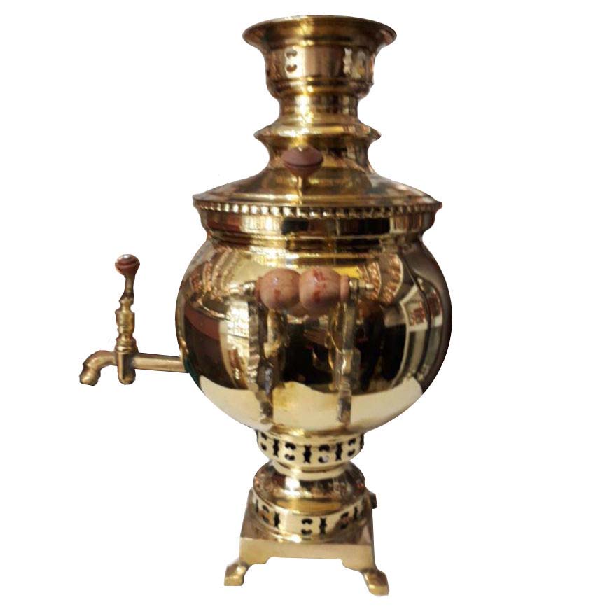 Perzische Brass Samovar Decoratieve Houtskool Theemaker 6-Liter