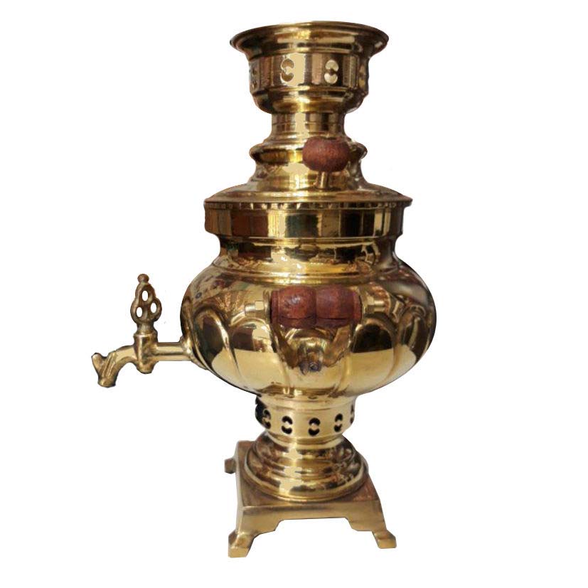 Perzische Brass Samovar Decoratieve Houtskool Theemaker 2.5-Liter