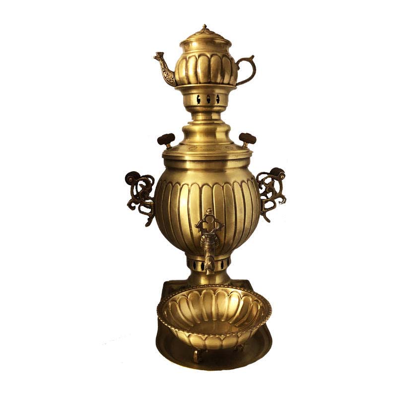 Perzische Brass Samovar Decoratieve Houtskool Theemaker 5-Liter