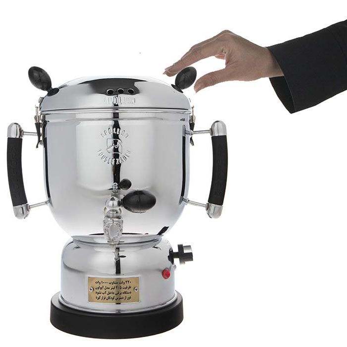 Elektrische stalen samovar theemaker met gladde afwerking 5 liter