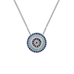 Artistieke Zilveren Ketting – Cheshm Nazar Boze Oog