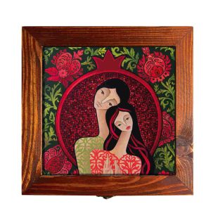 Houten geschenkdoos met Perzisch geïnspireerd liefdespatroon