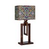 Artistieke Iraans geïnspireerde houten lamp met tegelmotief – Handgemaakt accent