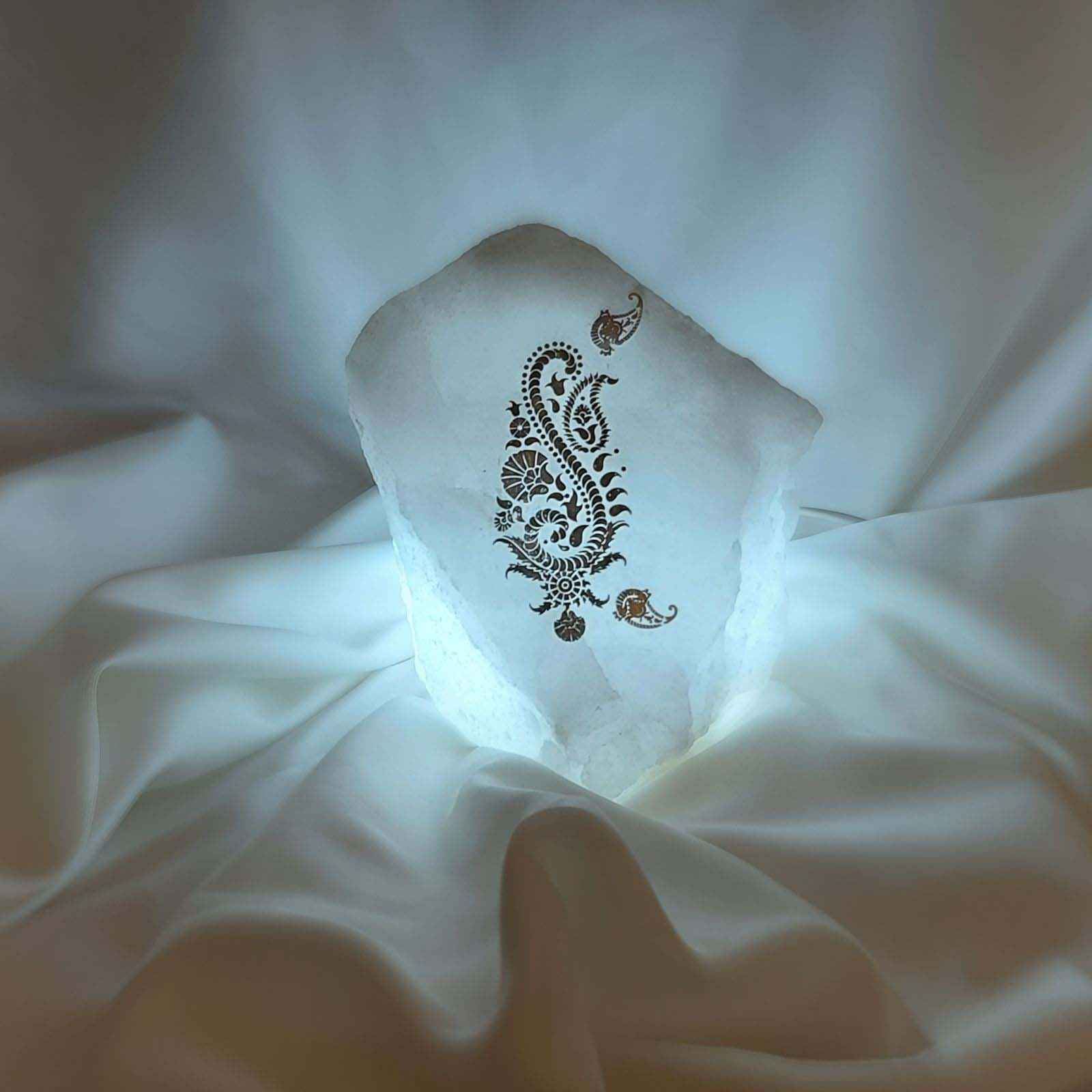 Perzisch Glow Salt Lamp – Handgemaakt met Artistiek Ontwerp
