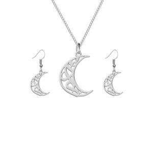 Zilveren Sieradenset Azr – Ketting & Oorbellen