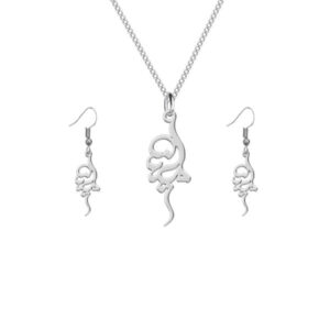 Zilveren Sieradenset Melina – Ketting & Oorbellen