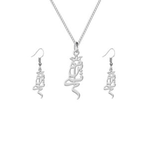 Zilveren Sieradenset Mahsti – Ketting & Oorbellen