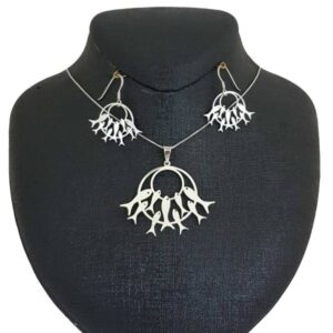 Zilveren Sieradenset Mahi – Ketting & Oorbellen