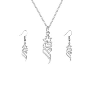 Perzische Zilveren Sieradenset Maryam – Ketting & Oorbellen