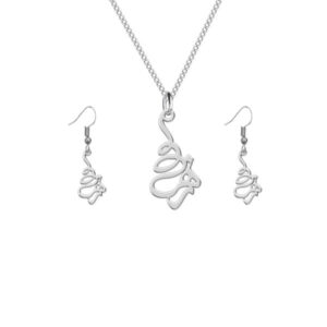 Zilveren Sieradenset Zohre – Ketting & Oorbellen