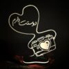 Perzisch 3D LED Nachtlampje – Hart & Liefde – Kalligrafie Eshgh