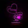Perzisch 3D LED Nachtlampje – Hart & Liefde – Kalligrafie Eshgh