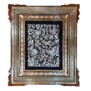 Handgemaakt Ingelijste Perzische Gegraveerde Koperen Kunst Vogels & Bloemen – Traditionele Muurdecoratie