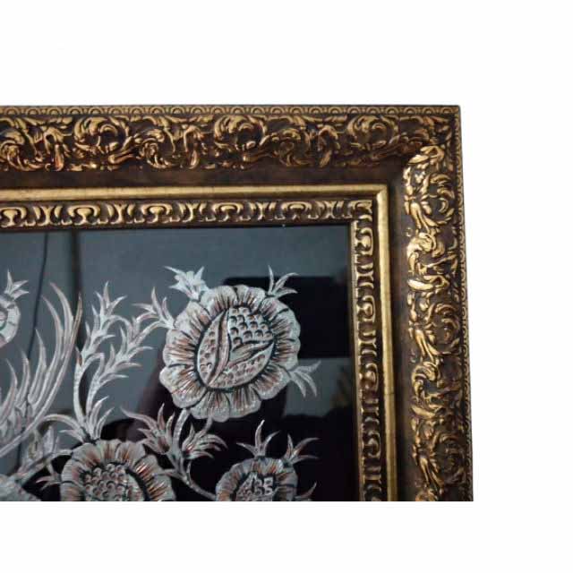 Handgemaakt Ingelijste Perzische Gegraveerde Koperen Kunst Vogels – Traditionele Muurdecoratie